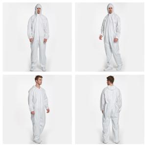 70gsm Disposable Protective Coverall Elastic Waist Men'S Disposable Overalls