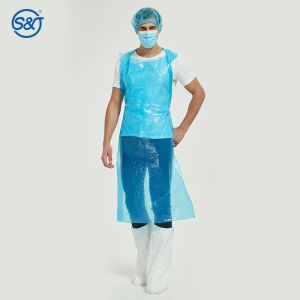 China PE Disposable Protective Apron Biodegradable Single Use Plastic Aprons on sale
