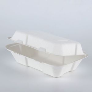 Biodegradable sugarcane bagasse disposable compostable clamshell take away food