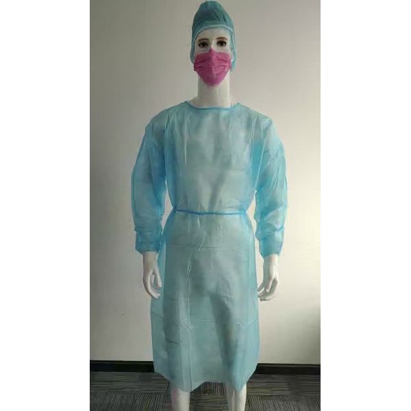 Fluid Resistant Level 1 Surgical Gown Isolation Gown With Elastic Cuff Latex