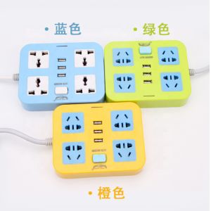Wholesale Colorful Extension Socket with 3 USB 10A power extension socket from china suppliers