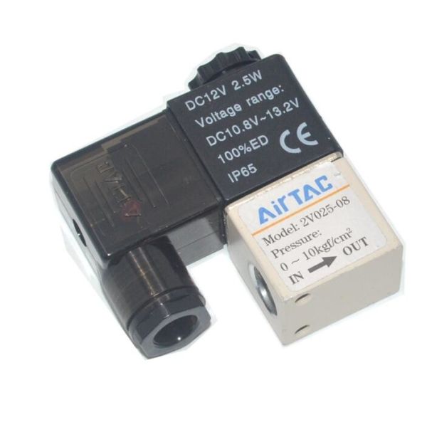 2V025-08 12V/24V DC, 110V/220V AC 2Port 2Pos 1/4" BSP Normally Closed Solenoid