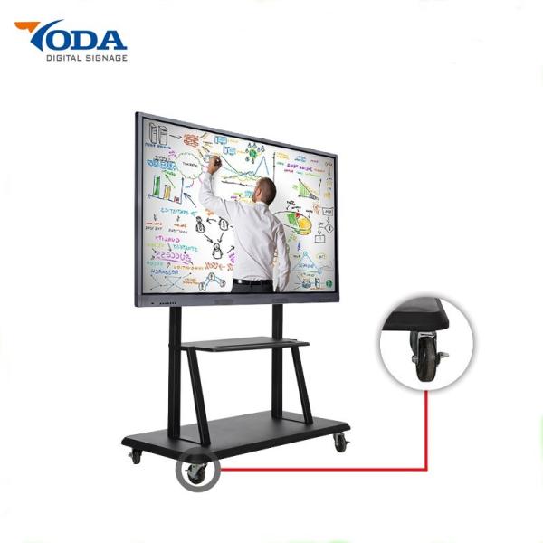 Quality Touch Screen LCD Interactive Flat Panel With IR 10 Touch Points Fast Response Time for sale