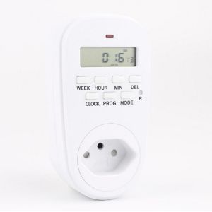 Brazilian Plug Digital Timer Switch Socket Plug-In Style LCD Smart