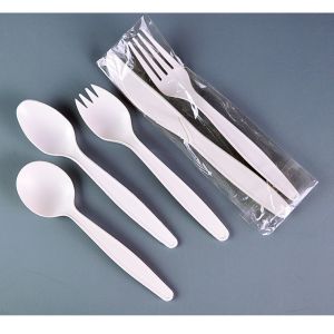Horizontal Biodegradable Tableware Making Machine , Disposable Kits Cutlery