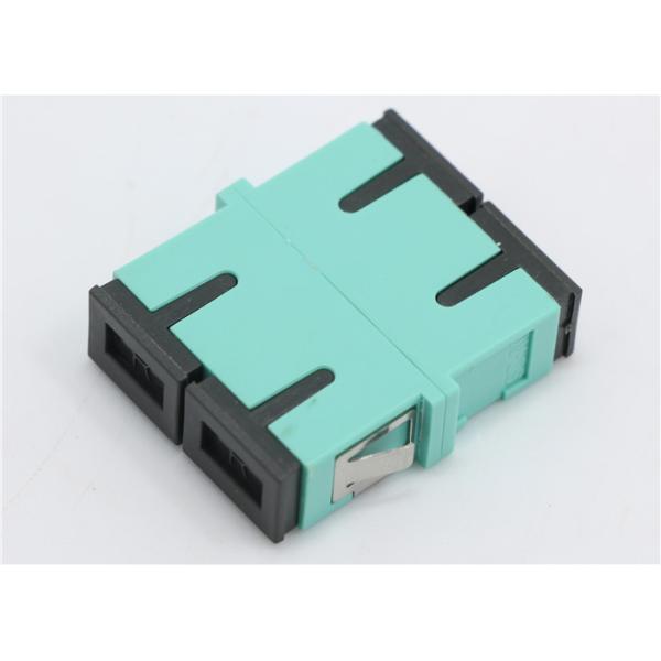 Optical Fiber Adapter OM3 SC - SC Duplex Aqua Color Plastic Long Life With Reduced Flange
