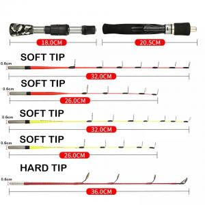 China Soft Tip/Hard Tip Carbon WinterIce Fishing Rod Ultralight Portable on sale