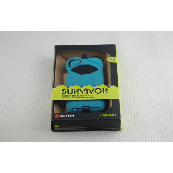 Waterproof Cell Phone Survivor Cases Black / Blue For Ipod Touch 4