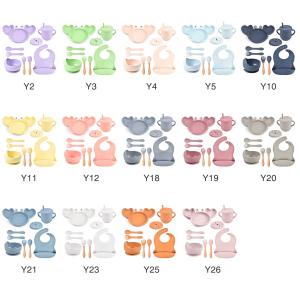 Round 3 Years Old Silicone Dinnerware Set Microwave Safe Soft