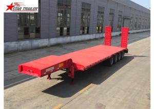 China Easy Operate Extendable Drop Deck Trailer, Extendable Lowboy Trailer With Fixed Landing Leg on sale