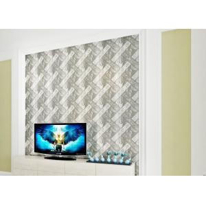 Moisture Proof Modern Removable Wallpaper with Silver Geometric Pattern