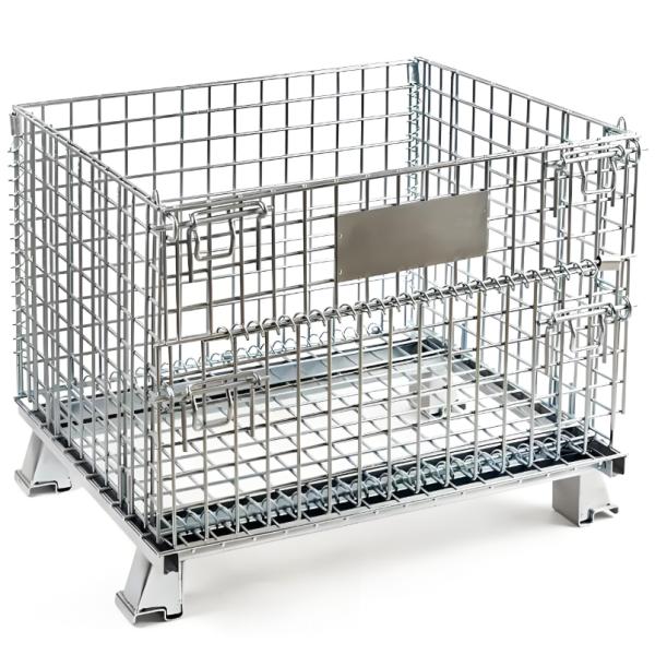 Quality High Capacity Galvanized Foldiding Storage Wire Mesh Cages for sale