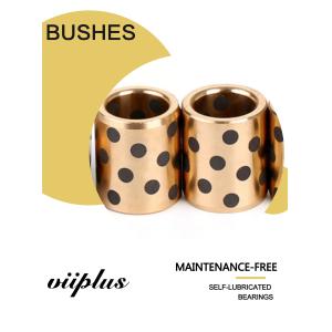 Inch Size Large Straight Bronze Graphite Plugged Bushings Extra Hardness