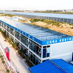 40ft Prefabricated Container House with Steel Structure and Online Technical