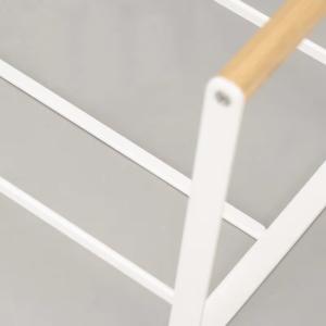 Wide Range Metal Dish Organizer Holder For Chopping Board With Bamboo Handle