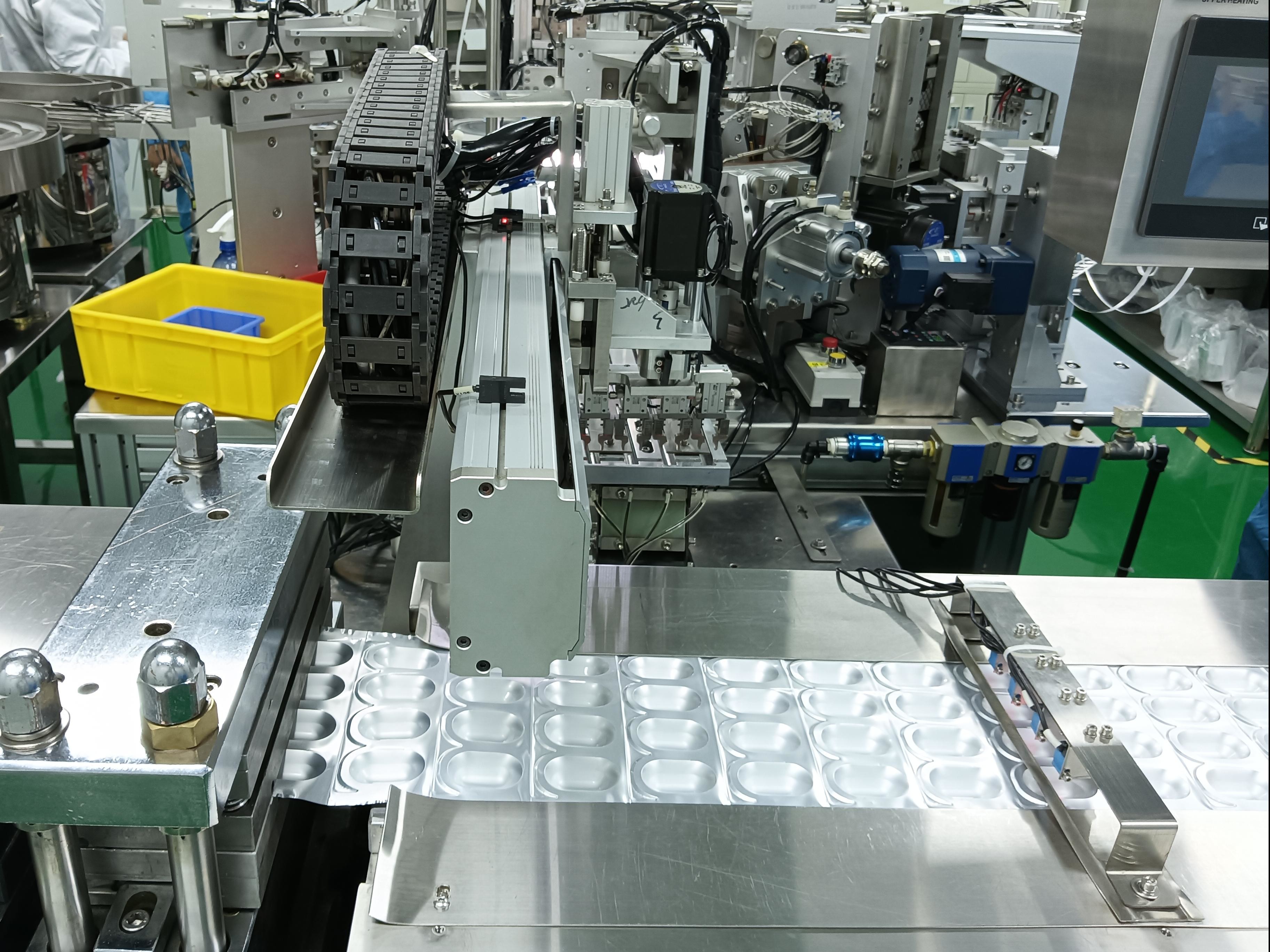 Wholesale Iodophor cap blister machine automatic packaging machine, can be connected with the assembly machine together, high efficiency from china suppliers
