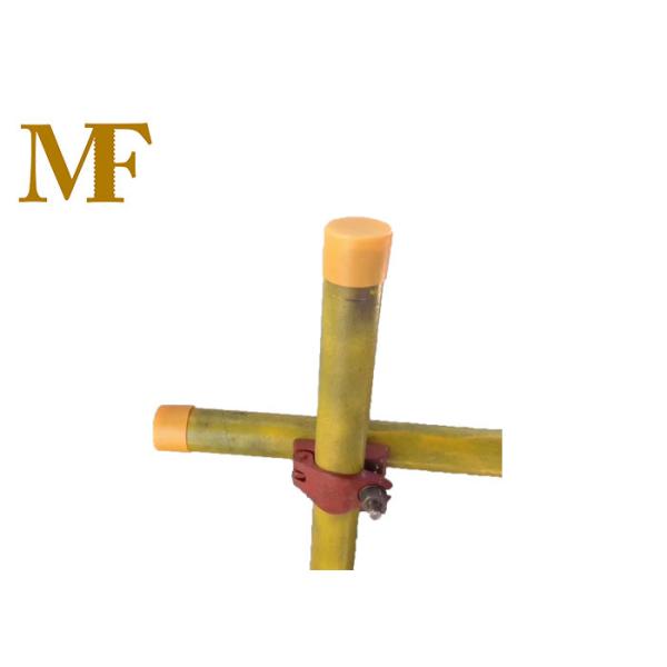 Quality Yellow Plastic Scaffold Tube End Caps PP 48.3mm for sale