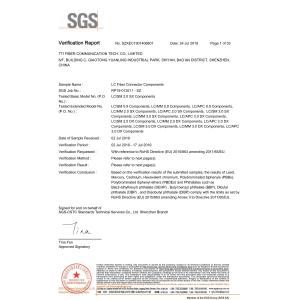 TTI Fiber Communication Tech. Co., Ltd. Certifications