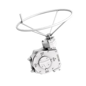 Natural Gas Industry Ductile Iron Handwheel Gearbox With Ball Valve Butterfly