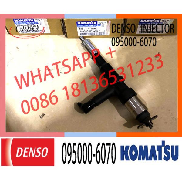 Diesel Engine Common Rail Fuel Injector 095000-6070 6251-11-3100 For KOMATSU PC350-7 PC400-7 PC400-8 PC450-7 PC550 WA320