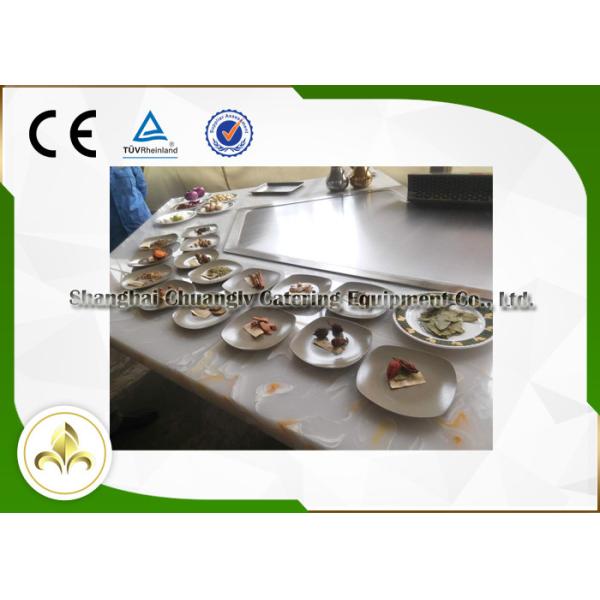 Bridge Shape Japanese Teppanyaki Grill , LPG / Pipeline Natural Gas Hibachi