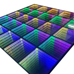 3D Infinity LED Mirror Wedding Party LED Digital Dance Floor Lights for Disco