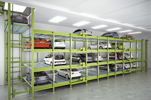 Quality Automatic Motor Chain Horizontal Automated Parking System With Safety Sensors for sale