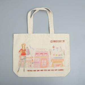 Custom Printed Blank White Reusable Canvas Shopping Bags Foldable Style