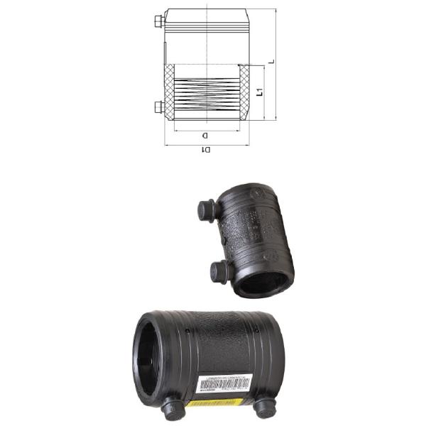 DN315 Polyethylene Electrofusion Coupler For Water Pipe