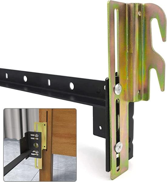 #711 Bed Frame Bolt On to Hook On Conversion Brackets for Headboard or