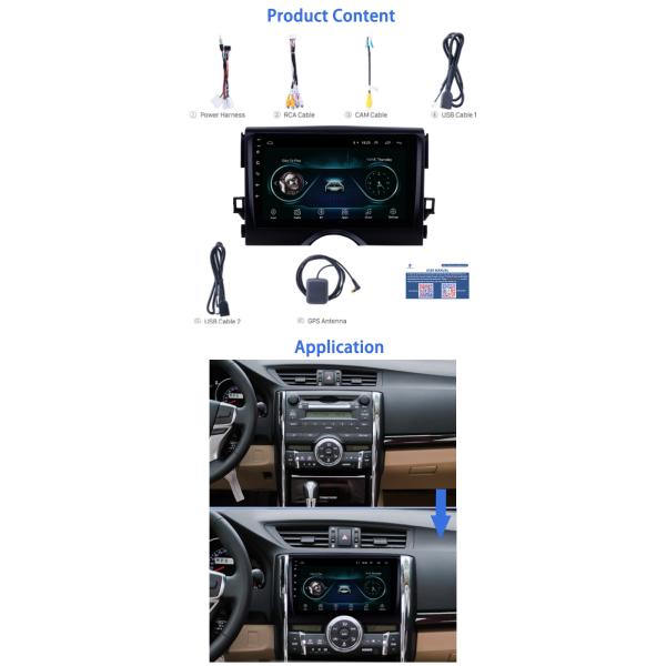 2 Din Toyota Android Car Stereo TOYOTA REIZ Mark X 2010-2015 Car Multimedia Player