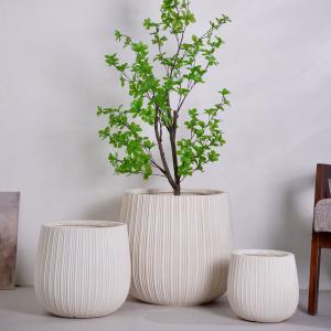 Modern Large Glazed Flower Pot With Luxury Atlantic Design For Home Decor In