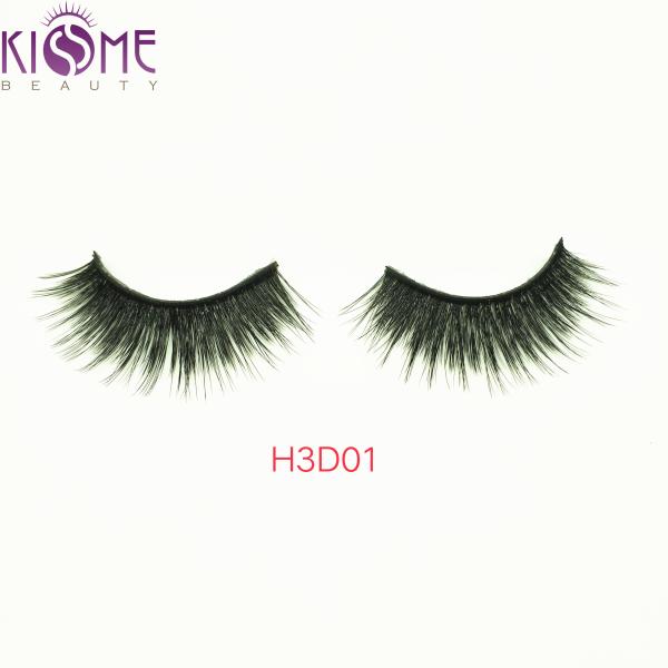 Quality Wispy Thick  Natural Mink Eyelashes Natural Looking Hypo - Allergenic H3D01 for sale