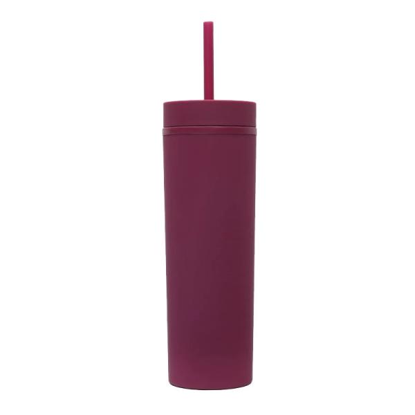 The Manufacturer's New Cross-border Modern And Simple Frosted Double-layer Plastic Cup Is A Universal And Portable 16OZ Straight Cup