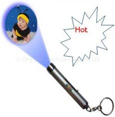 Wholesale Promotional Projection Torch With Keychain custom logo from china suppliers