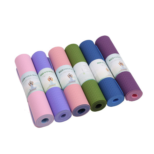 183x61cm Double Layer Yoga Mat , 15mm Tpe Material Yoga Mat