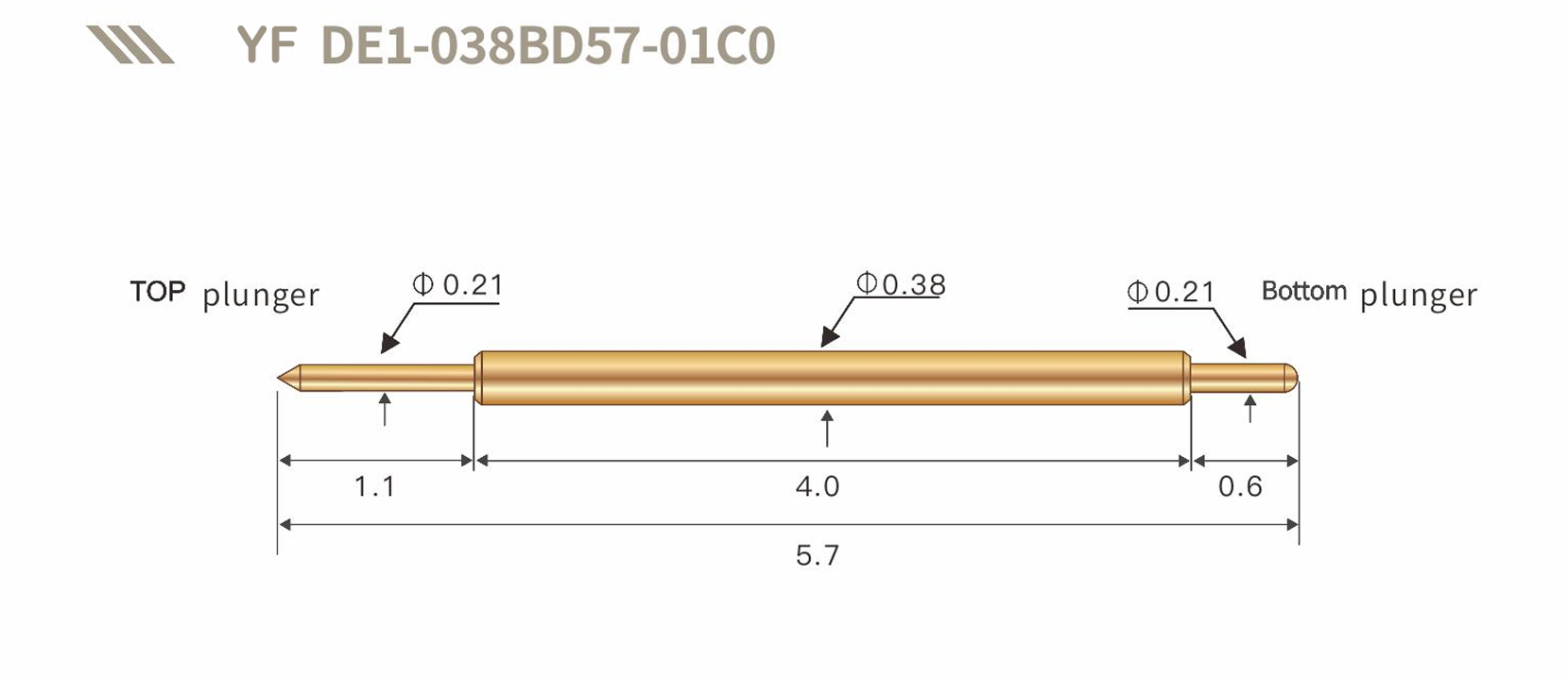 Gold Plated Ultra-Fine Precision Spring Test Probe with Customizable Tip Styles for BGA Testing and Semiconductor Applications