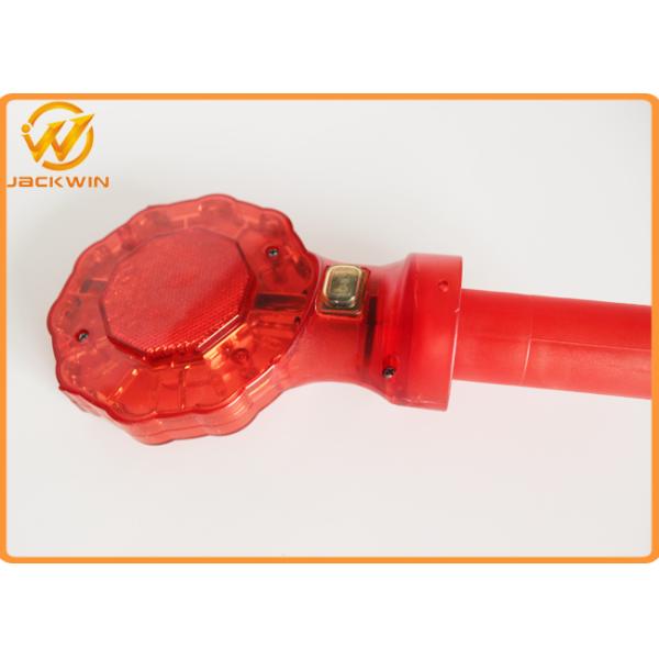 D Battery Powered Traffic Warning Lights , led barricade light with handle flash frequency