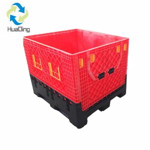 cheap large foldable collapsible plastic pallet box bulk container collaps