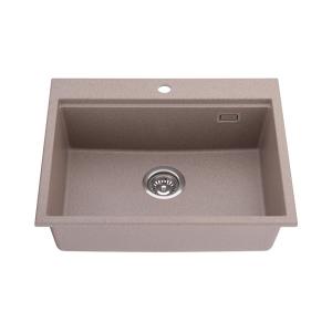 China Drop-in Single Bowl Composite Granite Residential Kitchen Sink on sale