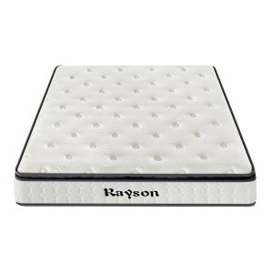 White Pillow Top Bonnell Spring Mattress Compressed Knitted Fabric