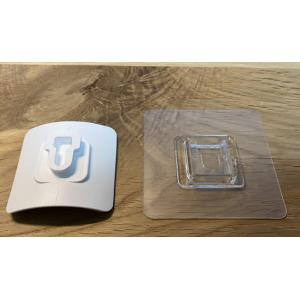 ABS Plastic Bathroom Accessories Sets 60mm Double Sided Adhesive Wall Hooks