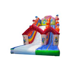 Children Fun Park Inflatable Smurfs Large Slide For Rentals