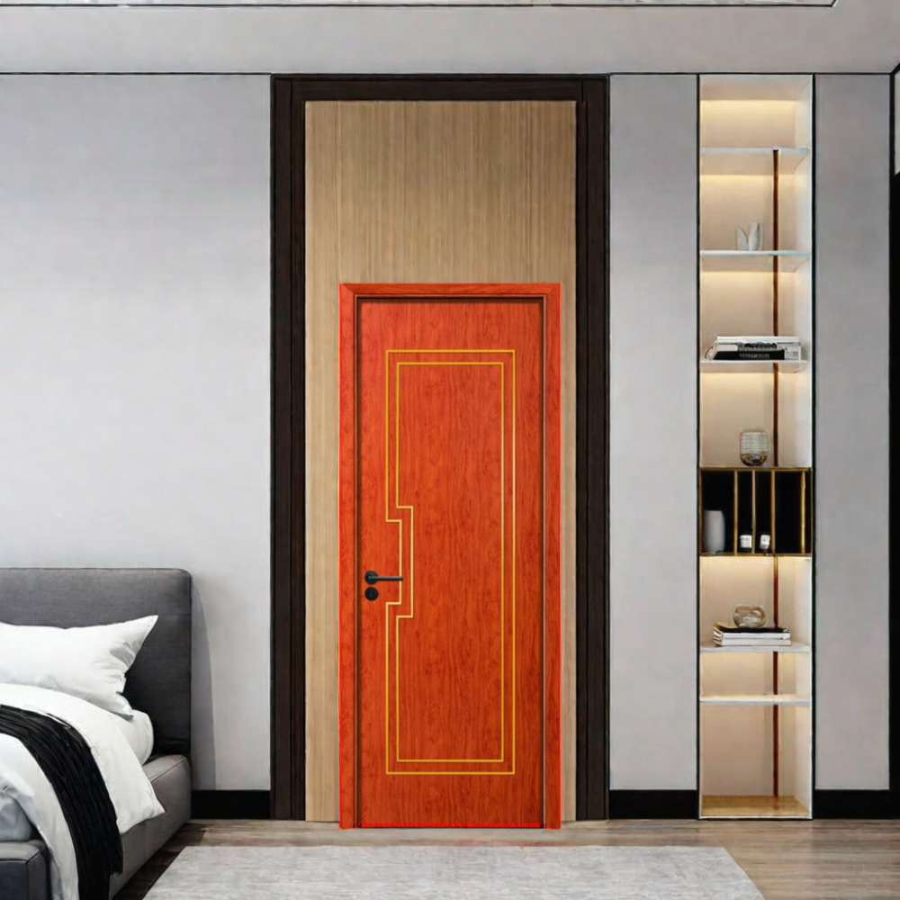 Eco-friendly Low Maintenance UV Resistant WPC Hollow Door Composite Hollow Door