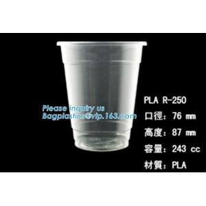 reusable plastic coffee cups made by 100% compostable materials,12oz PLA-lined