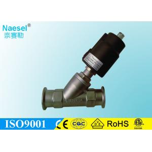 Clamp Connection Piston Actuated Valve , Pneumatic Stanless Steel Seat Valve