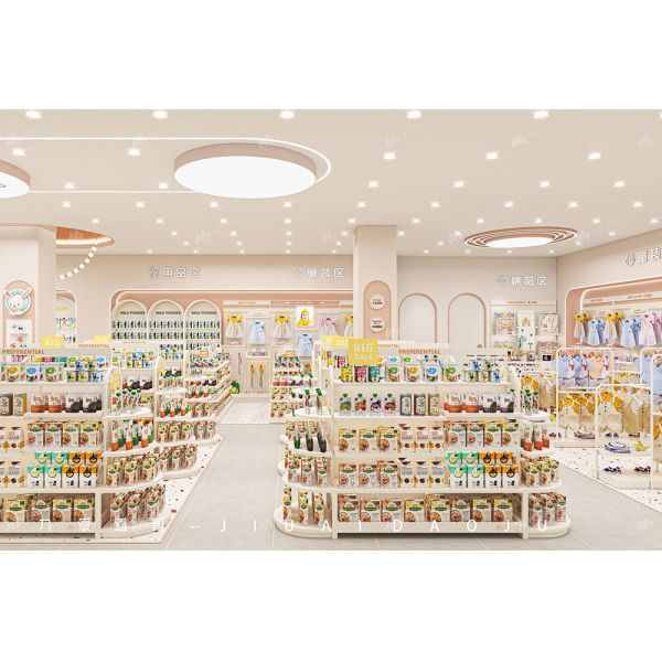 BBC003 Customized Store Design baby clothing display rack baby shoe display for Baby Shop Interior Design