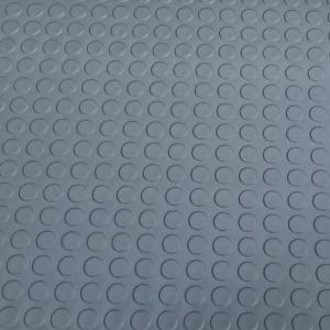 Grey TPE Rubber Floor Mat 5mm Thickness Coin Rubber Garage Flooring Matting