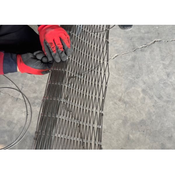 SS316 3mm Rope Test 200KG Weight Ferruled Type Wire Rope Netting for safety use