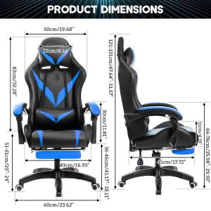 Polyvinyl Chloride Frame Material RGB Gaming Chair with Massage and Led Lights